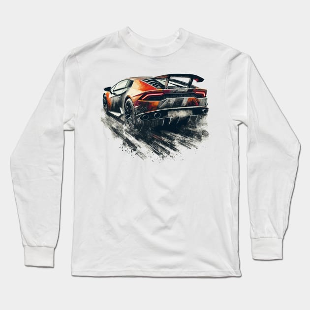 Lamborghini Huracan Long Sleeve T-Shirt by Vehicles-Art
